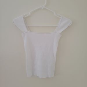 White off shoulder tank top